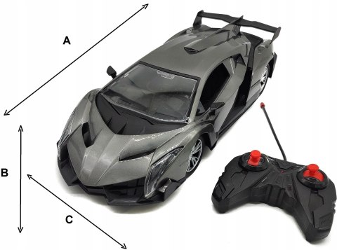 Zdalnie Sterowany Samochód Auto Rc 1:12 Led, 35Cm, Pilot, Akumulator 60Min