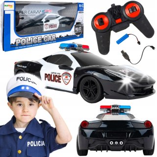 Zdalnie Sterowany Samochód Policyjny Auto 1:16 Z Pilotem I Światłami Led