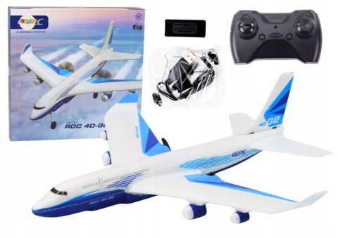 Zdalnie Sterowany Samolot R/C 4D-G2 Led 38Cm Realistyczny Model 14+ Biały