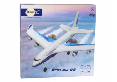 Zdalnie Sterowany Samolot R/C 4D-G2 Led 38Cm Realistyczny Model 14+ Biały