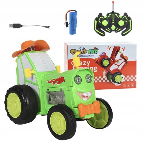 Zdalnie Sterowany Skaczący Traktor Z Muzyką I Akumulatorem - Zielony Pilot