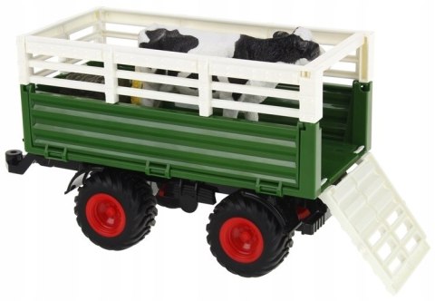 Zdalnie Sterowany Traktor Z Przyczepą I Zgrabiarką Dla Dzieci 3+ 1:24 Usb