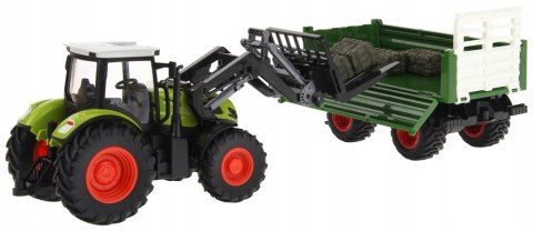 Zdalnie Sterowany Traktor Z Przyczepą I Zgrabiarką Dla Dzieci 3+ 1:24 Usb