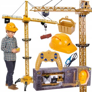 Zdalnie Sterowany Żuraw Budowlany 128 Cm Z Dźwiękami I Akumulatorem