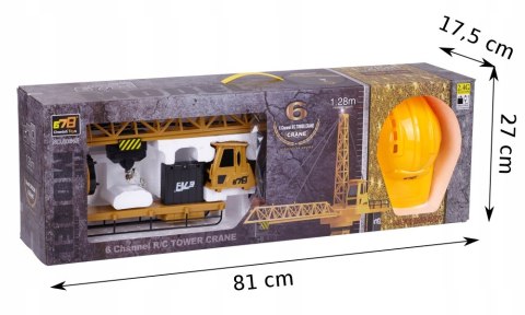 Zdalnie Sterowany Żuraw Budowlany 128 Cm Z Dźwiękami I Akumulatorem