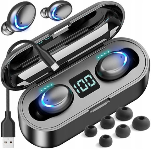 Bezprzewodowe Słuchawki Bluetooth 5.1 Z Powerbankiem I Dotykowym Sterowaniem