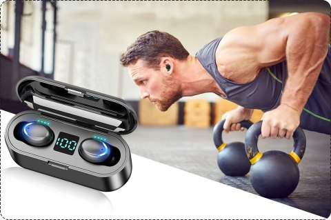 Bezprzewodowe Słuchawki Bluetooth 5.1 Z Powerbankiem I Dotykowym Sterowaniem