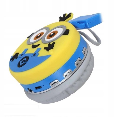 Dziecięce Słuchawki Bluetooth Minionki Nauszne Z Mikrofonem Usbc 8H Bateria