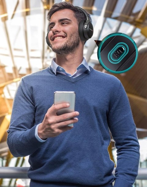 Feegar Mello Bt 5.3 Słuchawki 65H, 6Eq, Mikrofon, Składane, Usb-C, 3.5Mm