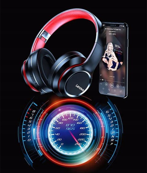 Lenovo Hd200 Bluetooth 5.0 Gamingowe Słuchawki Nauszne, 20H Muzyki, Ipx4