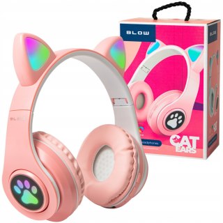Słuchawki Bezprzewodowe Dla Dzieci Led Rgb Kocie Uszy Bluetooth 5.0 Fm