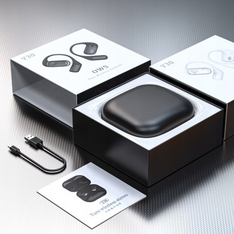 Słuchawki Bezprzewodowe Zauszne Tws Y30 Enc Bluetooth 5.3 Hifi Basy 75H