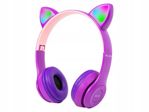 Słuchawki Bluetooth 5.0 Dziecięce Led Rgb Kocie Uszy Mikrofon Mp3 Radio