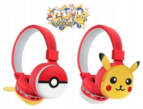 Słuchawki Bluetooth Dla Dzieci Pikachu Pokemon, Regulowane, 8H Bateria