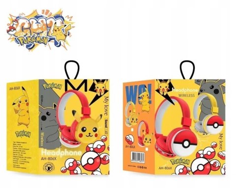 Słuchawki Bluetooth Dla Dzieci Pikachu Pokemon, Regulowane, 8H Bateria
