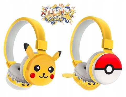 Słuchawki Bluetooth Dla Dzieci Pikachu Pokemon, Regulowane, 8H Bateria