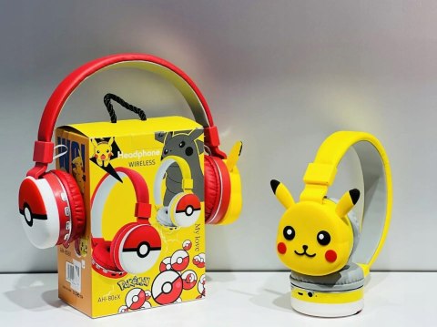 Słuchawki Bluetooth Dla Dzieci Pikachu Pokemon, Regulowane, 8H Bateria