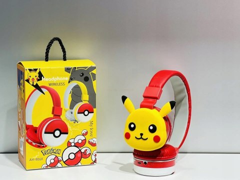 Słuchawki Bluetooth Dla Dzieci Pikachu Pokemon, Regulowane, 8H Bateria