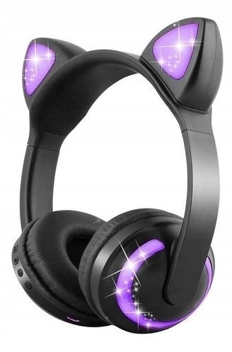Słuchawki Bluetooth Dla Dzieci Z Kocimi Uszami, Regulowane I Wodoodporne