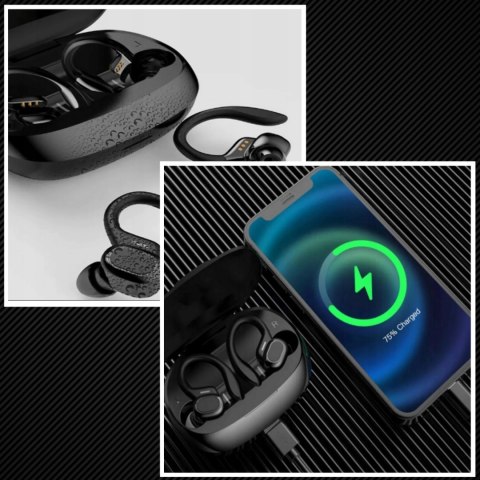 Słuchawki Bluetooth Sportowe Ipx7 Z Powerbankiem I Wyświetlaczem Lcd 75