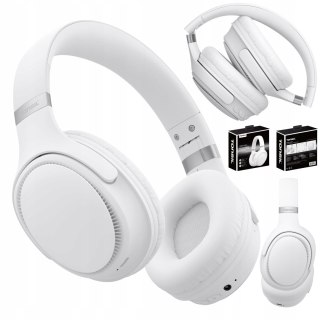 Słuchawki Bluetooth Tonsil R35bt Białe Z Fm, Micro Sd, 55H Muzyki
