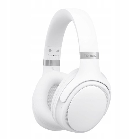 Słuchawki Bluetooth Tonsil R35bt Białe Z Fm, Micro Sd, 55H Muzyki