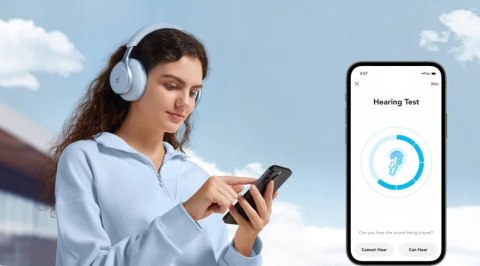 Słuchawki Soundcore Space One Niebieskie Z Anc Hi-Res Audio 40H Odtwarzania