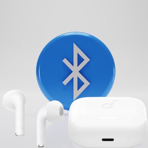 Soundcore K20i Bluetooth 5.3 Douszne Słuchawki Białe 36H Czasu Działania
