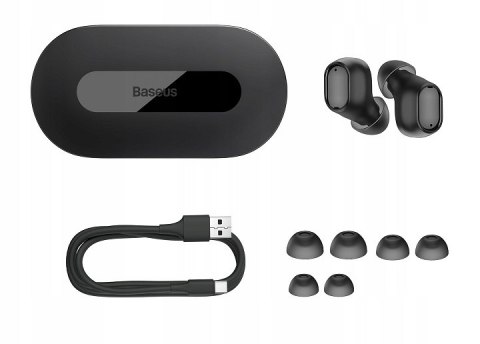 Baseus Bowie Ez10 Słuchawki Bluetooth 5.3 Tws Z Etui 25H Douszne Czarne
