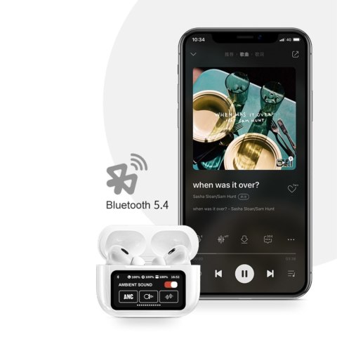 Bezprzewodowe Słuchawki Anc A9 Pro Dotykowy Ekran Bluetooth 5.4 Wodoodporne