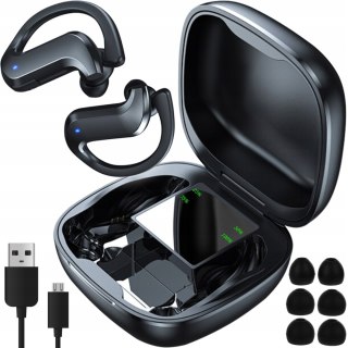 Bezprzewodowe Słuchawki Dokanałowe Z Powerbankiem Bluetooth 5.0 Czarne