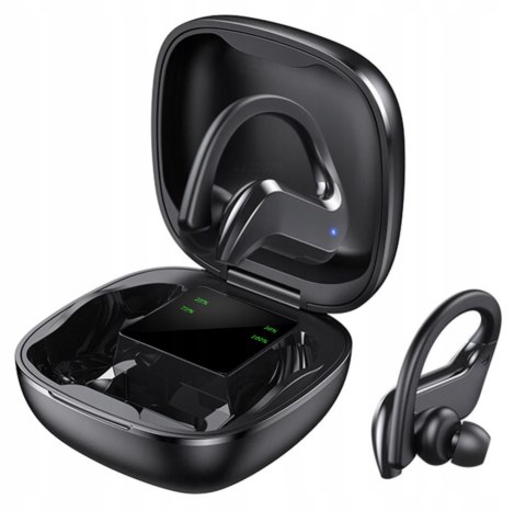 Bezprzewodowe Słuchawki Dokanałowe Z Powerbankiem Bluetooth 5.0 Czarne