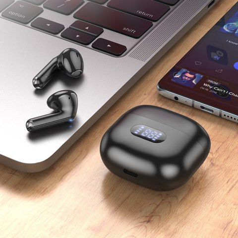 Bezprzewodowe Słuchawki Tws Bluetooth 5.3 Z Etui Ładującym I Mikrofonem