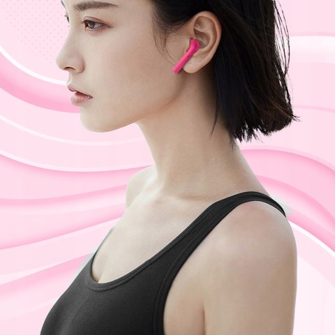 Fuksjowe Słuchawki Douszne Bluetooth Tws Z Mikrofonem Usb-C Etui Dotykowe