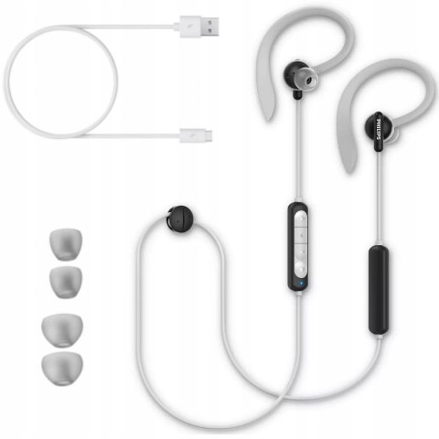 Philips Taa4205bk Słuchawki Sportowe, Wodoodporne, Bluetooth, Czujnik Tętna
