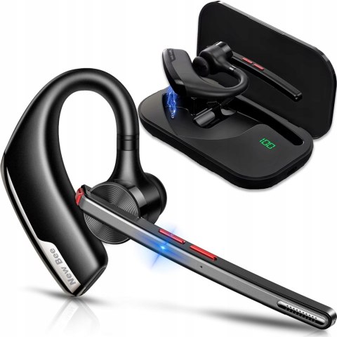 Słuchawka Bluetooth 5.2 Z Powerbankiem 500Mah, Dwa Mikrofony, Redukcja Szumów