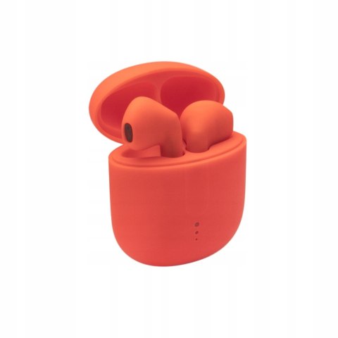 Słuchawki Bezprzewodowe Bluetooth Tws Usb-C Pomarańczowe Z Etui Ładującym