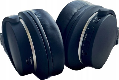 Słuchawki Bluetooth 5.0 Nauszne Z Mikrofonem 2W1 Przewodowe Czarne 18H