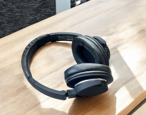Słuchawki Bluetooth 5.0 Nauszne Z Mikrofonem 2W1 Przewodowe Czarne 18H