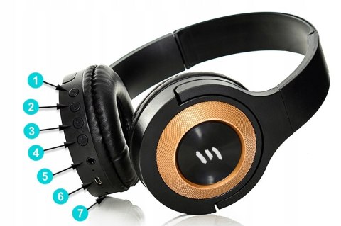 Słuchawki Bluetooth 5.0 Z Mikrofonem, Czytnikiem Microsd Mp3 Aux Regulacją