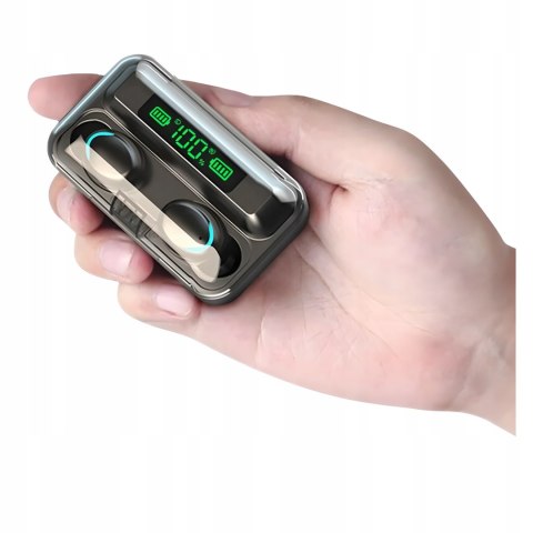 Słuchawki Bluetooth 5.1 Douszne Z Powerbankiem Led, Wodoodporne Ipx4 32 Ohm