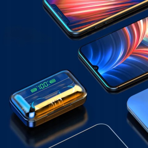 Słuchawki Bluetooth 5.1 Douszne Z Powerbankiem Led, Wodoodporne Ipx4 32 Ohm