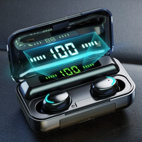 Słuchawki Bluetooth 5.1 Douszne Z Powerbankiem Led, Wodoodporne Ipx4 32 Ohm