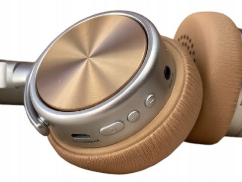 Słuchawki Bluetooth Nauszne 2W1 Terris Bkh 274 Z Mikrofonem Beżowe 12H