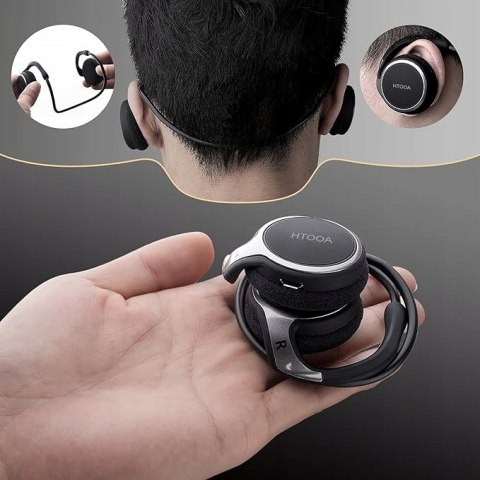 Słuchawki Bluetooth Sportowe Nauszne Z Mikrofonem, 12H Muzyki, Hi-Fi Dźwięk