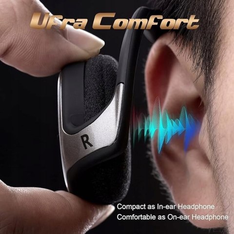 Słuchawki Bluetooth Sportowe Nauszne Z Mikrofonem, 12H Muzyki, Hi-Fi Dźwięk