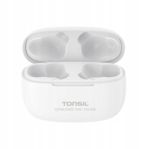 Słuchawki Dokanałowe Douszne Bluetooth Tonsil T50bt Ipx5 Usb-C 75H Białe