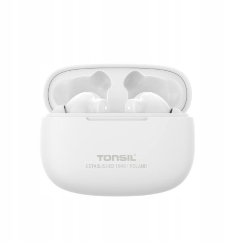 Słuchawki Dokanałowe Douszne Bluetooth Tonsil T50bt Ipx5 Usb-C 75H Białe