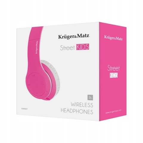 Słuchawki Krugermatz Street Kids Bluetooth, Mikrofon, Składane, 89 Db Max