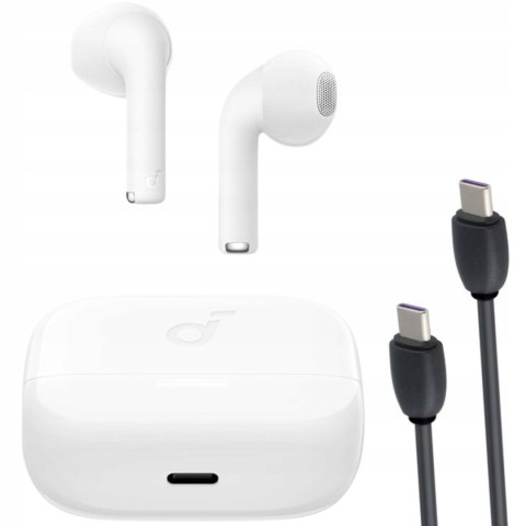 Soundcore K20i Bluetooth 5.3 Douszne Słuchawki Białe 36H Czasu Działania